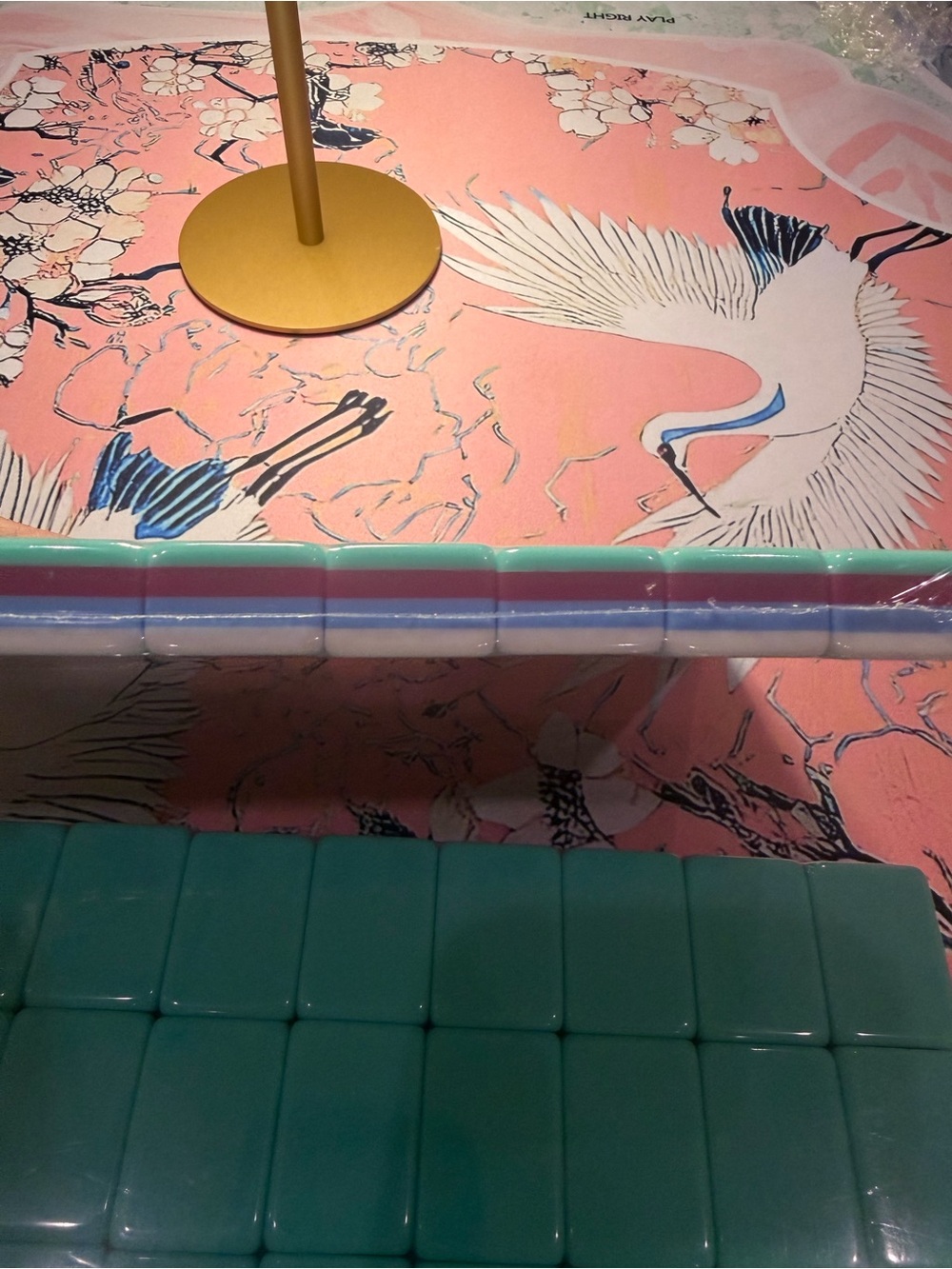 Turquoise, pink, and blue mahjong tiles - Picture 3 of 8